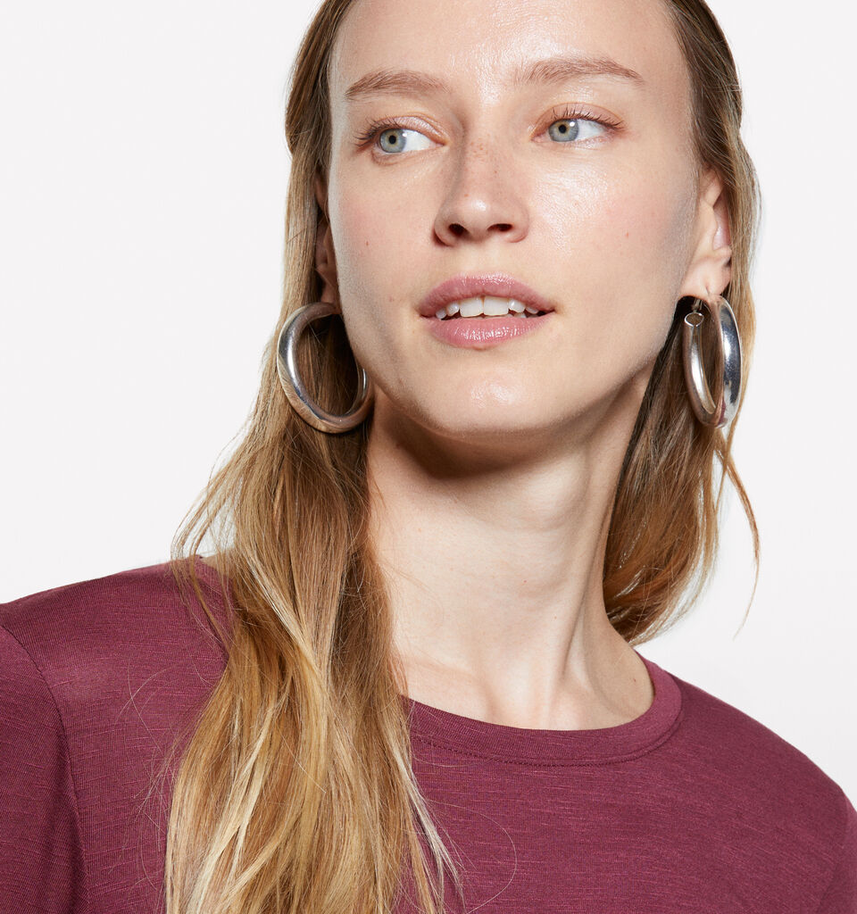 Burgundy long sleeve t-shirt - women's long sleeve t-shirts - Burgundy | Sisley image number 4